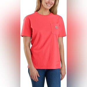 Carhartt Bright Coral Pocket Tee